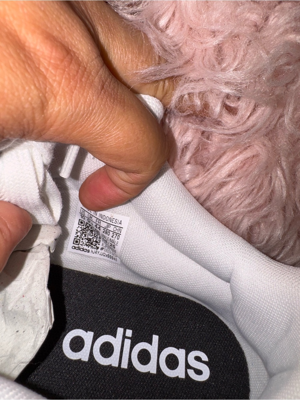 adidas White Sneakers with Black Three-Stripes. Men’s Size 10 - Picture 6 of 7
